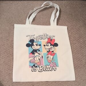 Disney Cream Tote Bag with Mickey and Friends